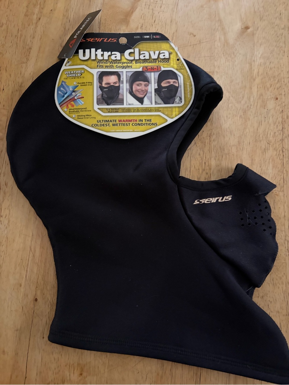 Seirus Innovatio Ultra Clava Windproof Breathable Hood - Black
